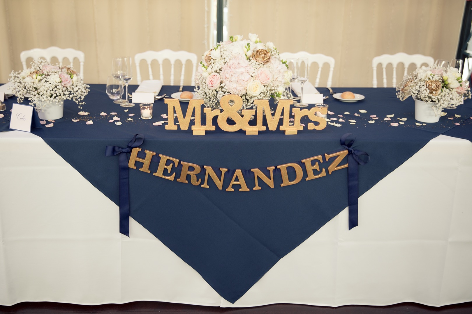 Table d’honneur personnalisée