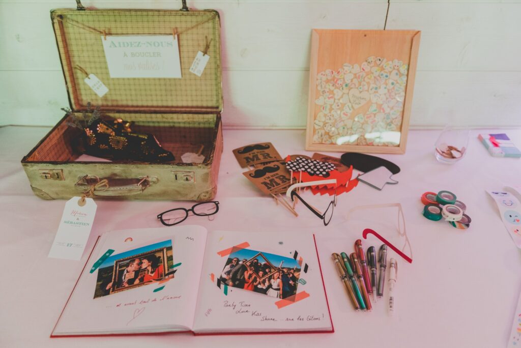 Table dons livre d’or princesse La Dolce Vita Organisation de Mariages Toulouse