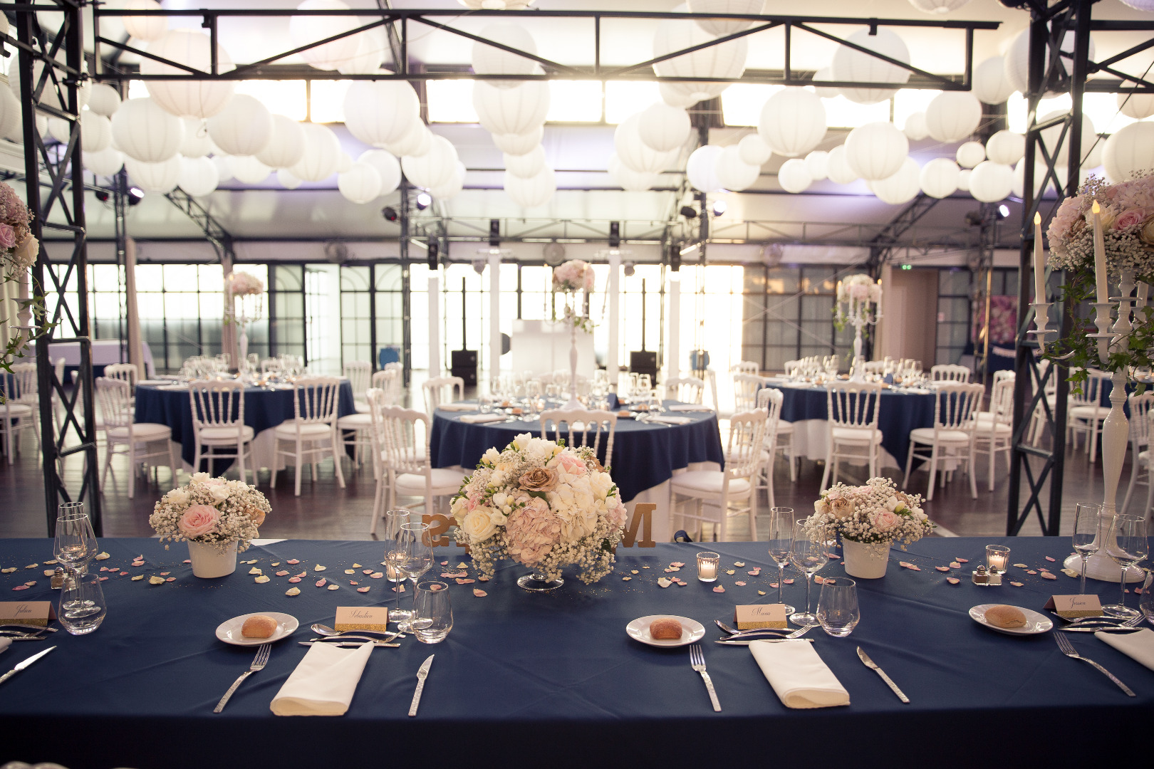 vaisselle traiteur table des mariés