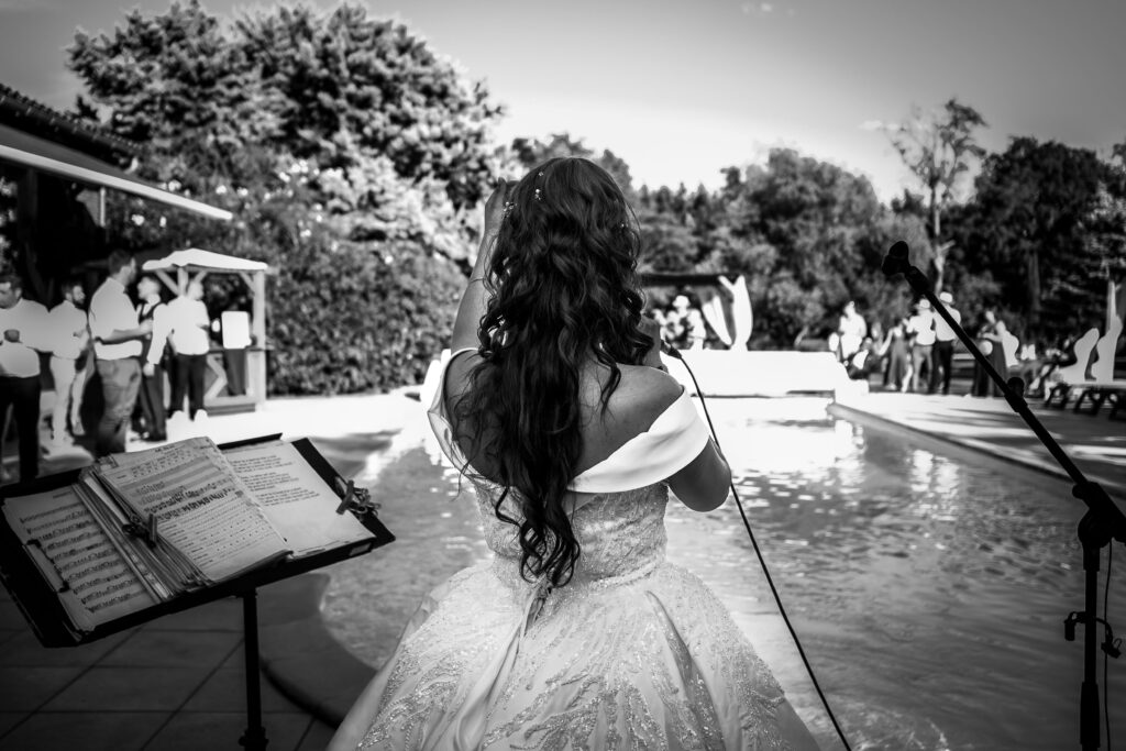 Discours de la mariée pendant le vin d’honneur